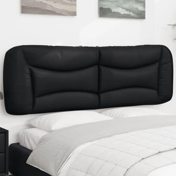 vidaXL Hoofdbordkussen Hvar 152 cm kunstleer zwart, Verzenden, Nieuw, Zwart, Overige materialen