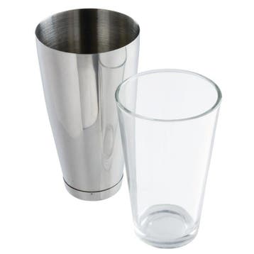 Boston cocktailshaker en glas RVS | 80cl, glas 45,5cl APS, Verzenden, Nieuw in verpakking