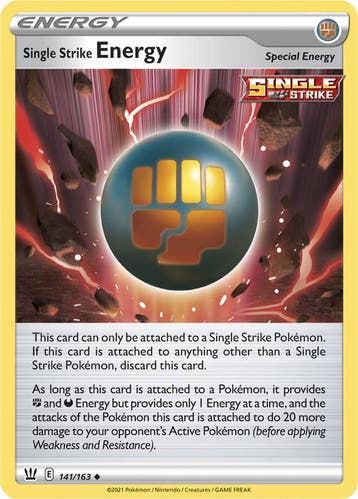 Single Strike Energy 141/163 Battle Styles, Ophalen of Verzenden, Nieuw, Losse kaart, Foil