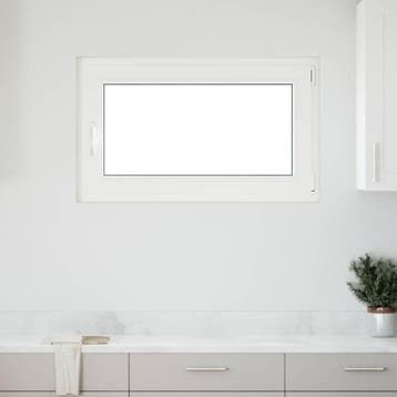 vidaXL Kelderraam RISOR 100 x 50 cm PVC en glas Wit, Verzenden, Nieuw
