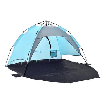 [pro.tec] Strandtent Mullsjö pop-up 215x135x140 cm lichtblau, Verzenden, Nieuw