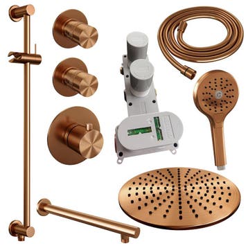 Brauer Copper Edition Thermostatische Regendoucheset Inbouw, Ophalen of Verzenden, Nieuw