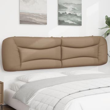 vidaXL Hoofdbordkussen Hvar 200 cm kunstleer, Verzenden, Nieuw, Bruin, Overige materialen