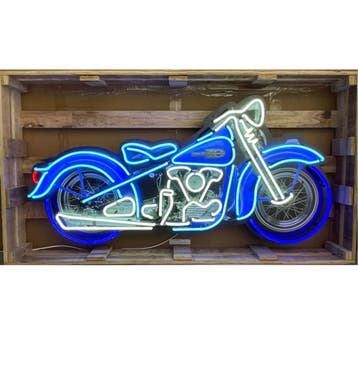 Motorcycle XXL Neon Verlichting 140 x 70 cm, Auto-onderdelen, Verlichting, Ophalen, Gebruikt