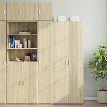 vidaXL Opbergkast smal 30x42,5x225 cm bewerkt hout sonoma, Minder dan 50 cm, Nieuw, 25 tot 50 cm, Overige houtsoorten