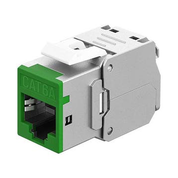 Keystone RJ45 | Goobay | Cat6a STP (Groen), Verzenden, Nieuw