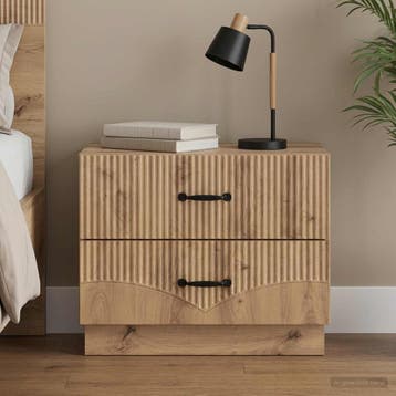 vidaXL Nachtkastje Artisanaal eiken 62 x 34,5 x 44,5 cm, Minder dan 45 cm, Verzenden, Nieuw, Minder dan 55 cm
