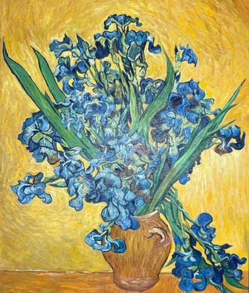 Vincent Van Gogh (1853-1890), After - Vase d’iris 1890