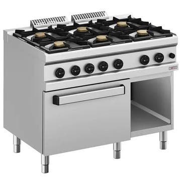 Fornuis + Oven | Gas | 6 Branders (6x 5.5kW) +  Oven (5.2..., Verzenden, Nieuw in verpakking