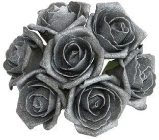 Foamroos Emilia Antique Antracite Dark Grey bundel 7 stuks, Ophalen of Verzenden, Nieuw