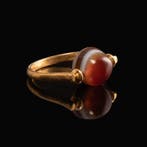 Islamitisch Ring met Ottomaanse oogagaat, Antiek en Kunst