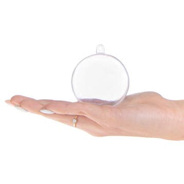 Hobby/DIY Kerstbal | 1 Stuk | 8 cm | Transparant, Ophalen of Verzenden