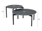Tucson salontafels 87 cm rond en 67 cm rond keramiek, Ophalen of Verzenden, Nieuw