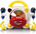 Karaoke set voor kinderen - 2 Microfoons - Wit - Lenco, Verzenden, Zo goed als nieuw