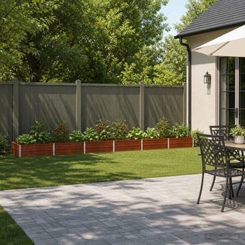 vidaXL Verhoogd Tuinbed Roestig 480 x 80 x 24 cm corton, Minder dan 30 cm, Verzenden, Nieuw, Metaal