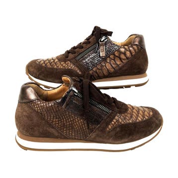 Gabor Comfort - Dames sneakers - Bruin kroko - Maat 37,5 G, Kleding | Dames, Nieuw