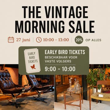 20% korting op ALLE vintage meubels! - alléén zaterdag 27/6, Ophalen of Verzenden, Zo goed als nieuw, Teakhout, Retro, vintage, Scandinavisch design, mid-century modern, dense