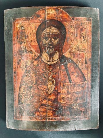 Icoon - Hout - Christus Pantokrator