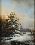 Jacob Jan Coenraad Spohler (1837-1923) - Winterlandschap, Antiek en Kunst, Kunst | Schilderijen | Klassiek