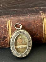 Reliekhouder - geplateerd met zilver - 1850-1900 - Heilige, Antiek en Kunst