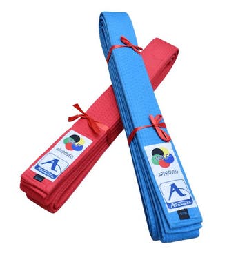 Karate-band WKF kata Arawaza | Blauw (Maat: 260), Verzenden, Nieuw, Karate, Vechtsportmateriaal