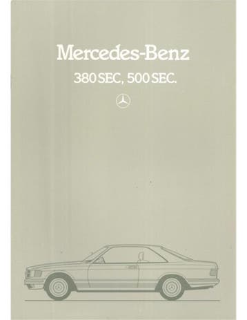 1981 MERCEDES BENZ S KLASSE COUPE BROCHURE DUITS, Nieuw, Author