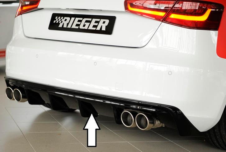 Rieger diffuser (GBL56787) | A3 (8V): 07.12-08.16 (tot Facel, Auto-onderdelen, Carrosserie en Plaatwerk, Nieuw, Audi, Verzenden