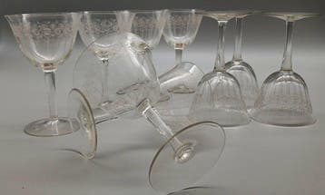 H.C. FRY - Drinkservies (9) - Kristal