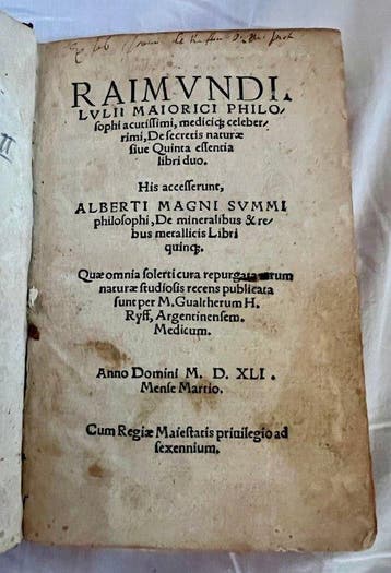 . - Walter Hermann Ryff - De secretis naturae / Albertus