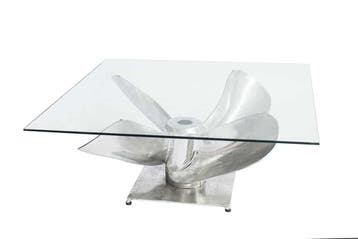 Maritieme salontafel OCEAN L 85cm Zilver Antieke, Ophalen of Verzenden, Nieuw