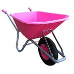 FORT bouw en tuin kruiwagen 100 liter, ROZE, Ophalen of Verzenden, Nieuw
