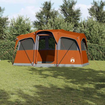 vidaXL Gezinstent met dak Oranje en Oranje 435 x 255 x 216, Verzenden, Nieuw, Tot en met 2