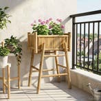 vidaXL Tuinplanter met Houder Naturel 50 x 38 x 74 cm Bamboe, Tuin en Terras, Verzenden, Minder dan 60 cm, Nieuw, 60 cm of meer
