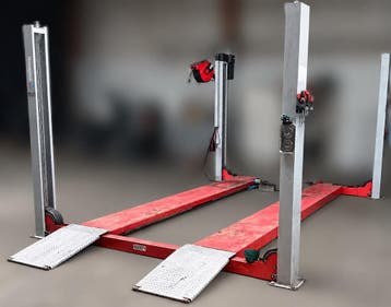 Hefbrug 4 koloms 4000 kg apk brug met middenkrik Ravaglioli, Auto diversen, Ophalen, Gebruikt
