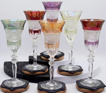 |- (6) x *exquisites Hofbauer Kristall (Germany)* -, Antiek en Kunst