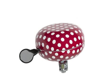 New Looxs Ding Dong bell - Fietsbel - 80mm - Polka Dot red, Verzenden, Nieuw