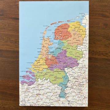 Landkaart Nederland - Prikbord bureau A4 / A3, Ophalen of Verzenden, Nieuw