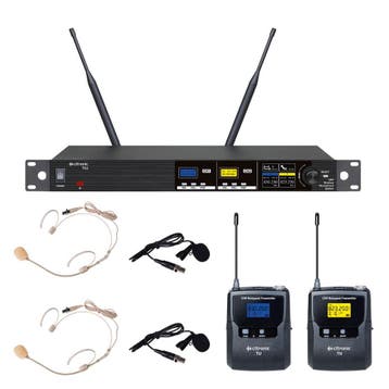 Citronic TU2-N Afstembaar UHF Draadloos Systeem 2x Headset, Verzenden, Nieuw, Overige typen