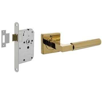 Intersteel deurbeslag set loopslot wit + deurklink Bau-Stil, Verzenden, Nieuw