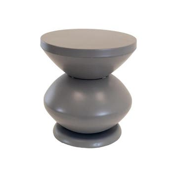 Louis bijzettafel metaal ø35x37cm - grijs, Ophalen of Verzenden, Nieuw, Grijs