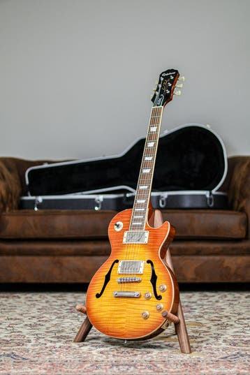 Epiphone LE Les Paul Florentine Pro | Flamed Maple, Muziek en Instrumenten, Snaarinstrumenten | Gitaren | Elektrisch, Nieuw