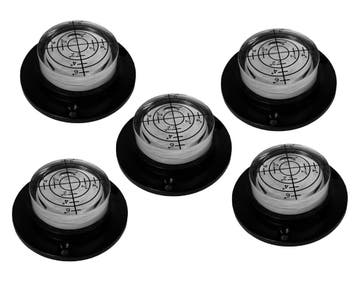 Set van 5 ronde waterpassen met schroefgaten (zwart), Ophalen of Verzenden, Nieuw