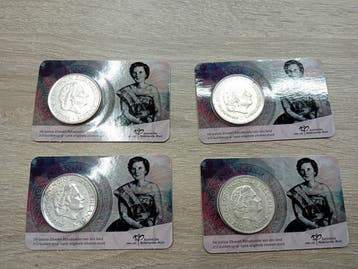 Nederland. 4 x Historische Coincard 2 1/2 Gulden 1959 - 1960