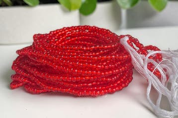 Waist Beads / Afrikaanse Heupketting -  Abiémwénse - Rood (T, Ophalen of Verzenden, Nieuw