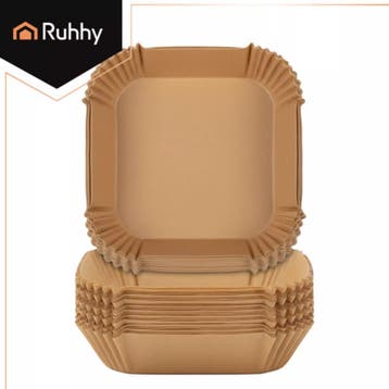 Ruhhy Airfryer papieren inserts 100 stuks 16 x 16 cm, Ophalen of Verzenden, Nieuw