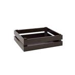 GGM Gastro | Houten krat - SUPERBOX - zwart hout - 350x290mm, Verzenden
