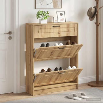 vidaXL Schoenenkast UTRECHT 78 x 24 x 100 cm Bewerkt hout, Verzenden, Nieuw