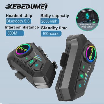 Motorhelm Intercom Systeem - Bluetooth 5.3 Headset voor 2 Mo, Verzenden, Nieuw