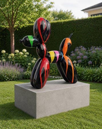 Beeld, street Art balloon dog - 28 cm - polyresin