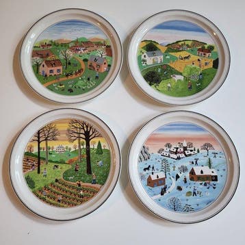 Villeroy & Boch - Gerard Laplau - Bord (4) - Les Quatres, Antiek en Kunst